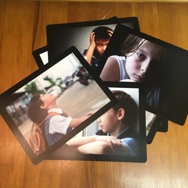 Carefully curated images to prompt discussions