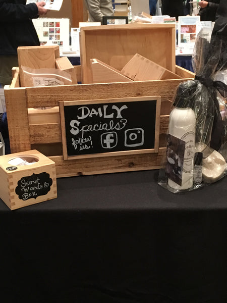 Assorted containers for sale at conference